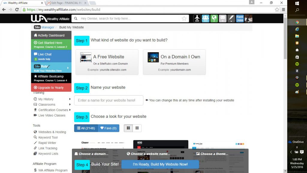 Build a website with wealthy affiliate